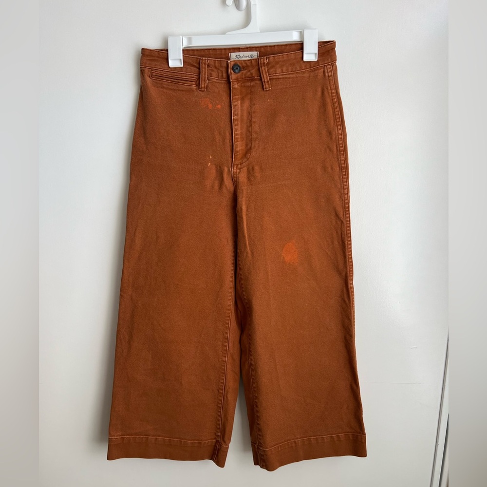 Madewell wide leg crop Jean distressed size 29